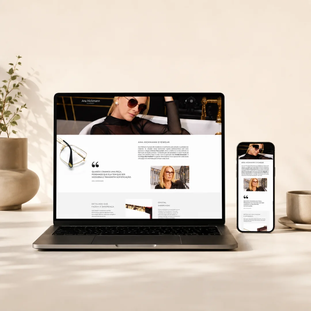 Site da GO Eyewear desenvolvido pela W3M