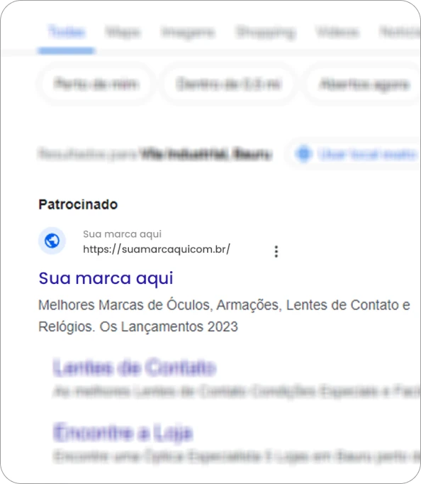 ótica na primeira página do google mobile - Agência marketing digital para óticas