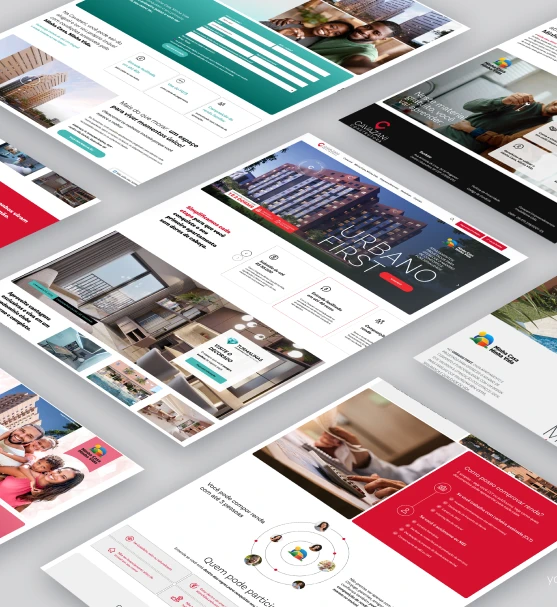 Mockup do site desenvolvido para a Construtora Cavazani, parte do portfólio de desenvolvimento de sites.